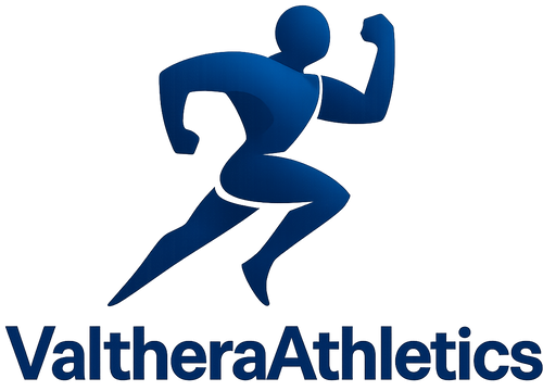 Create a unique color blue logo for ValtheraAthletics